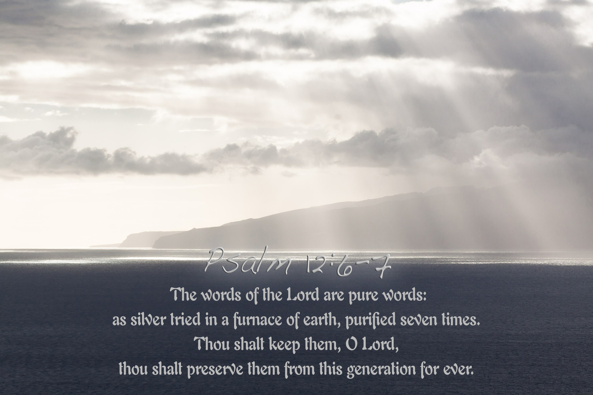 Psalm 12:6 Bible Art Pictures, Images, Inspirational
